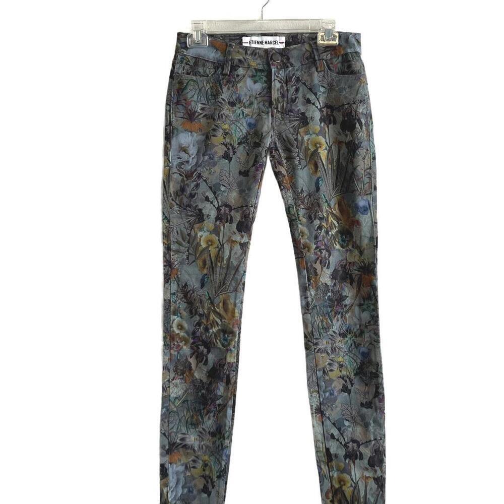 Etienne Marcel Floral Print All Off Skinny Jeans‎